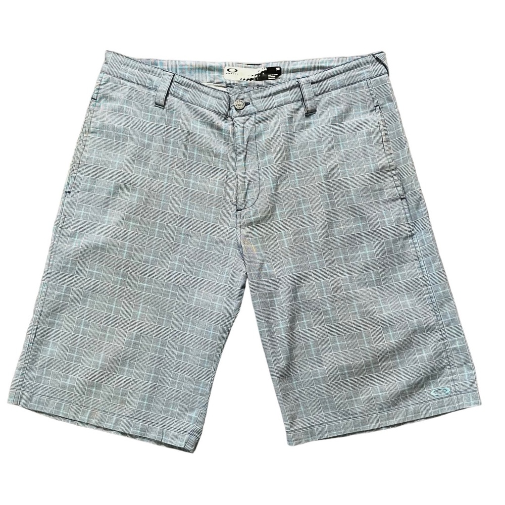 Mens Oakley Glen Plaid Cotton Blend Shorts